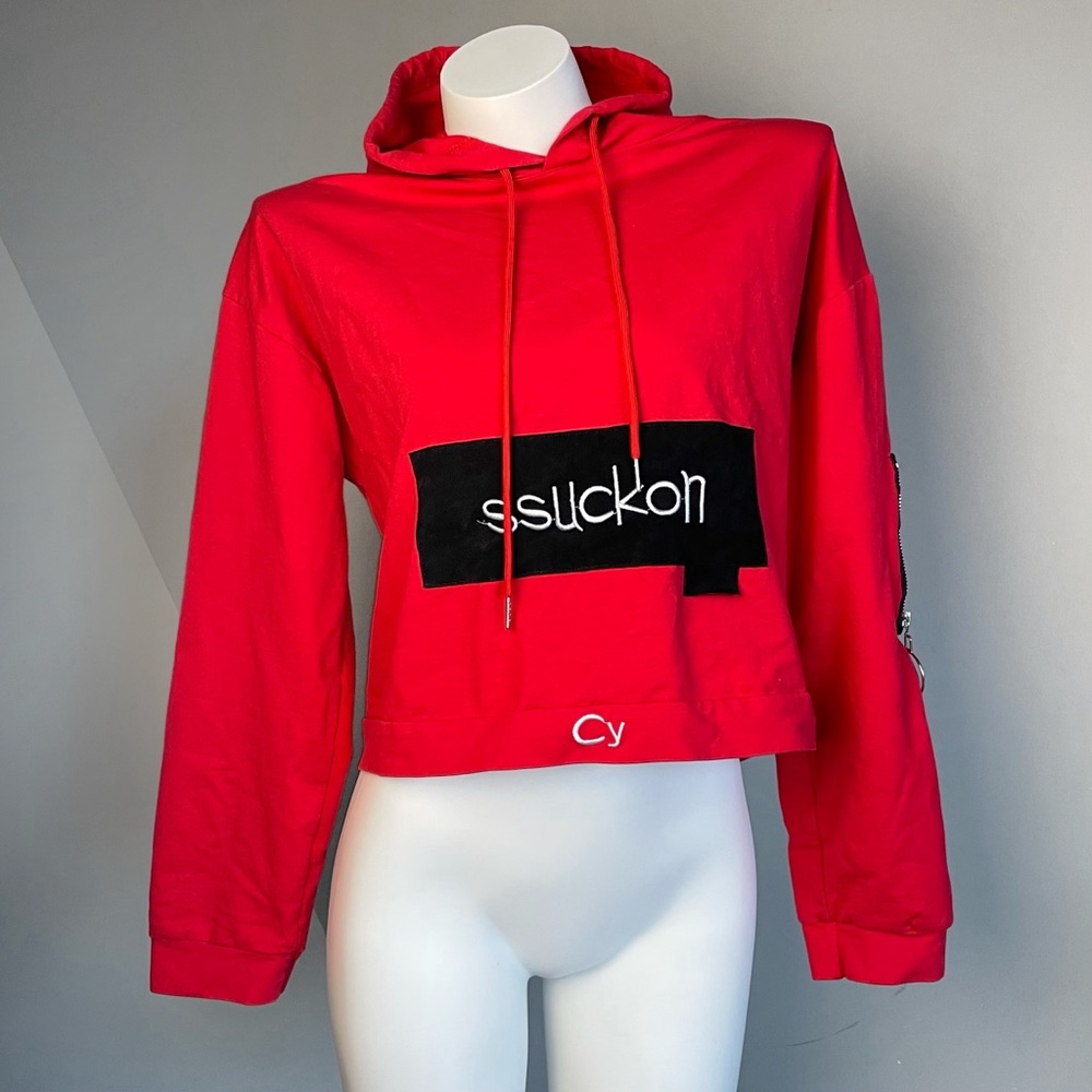 Y2k Punk Streetwear Cropped Hoodie
